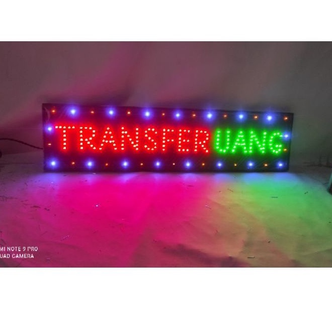 lampu tulisan led TRANSFER UANG new