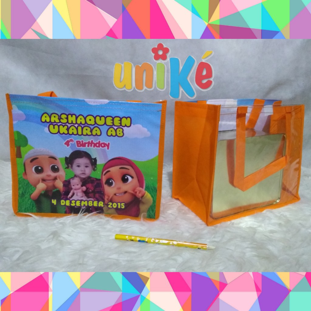 

Tas spunbond FP MIKA CUSTOM MEDIUM Goodie bag souvenir ulang tahun anak unik goody ultah MURAH