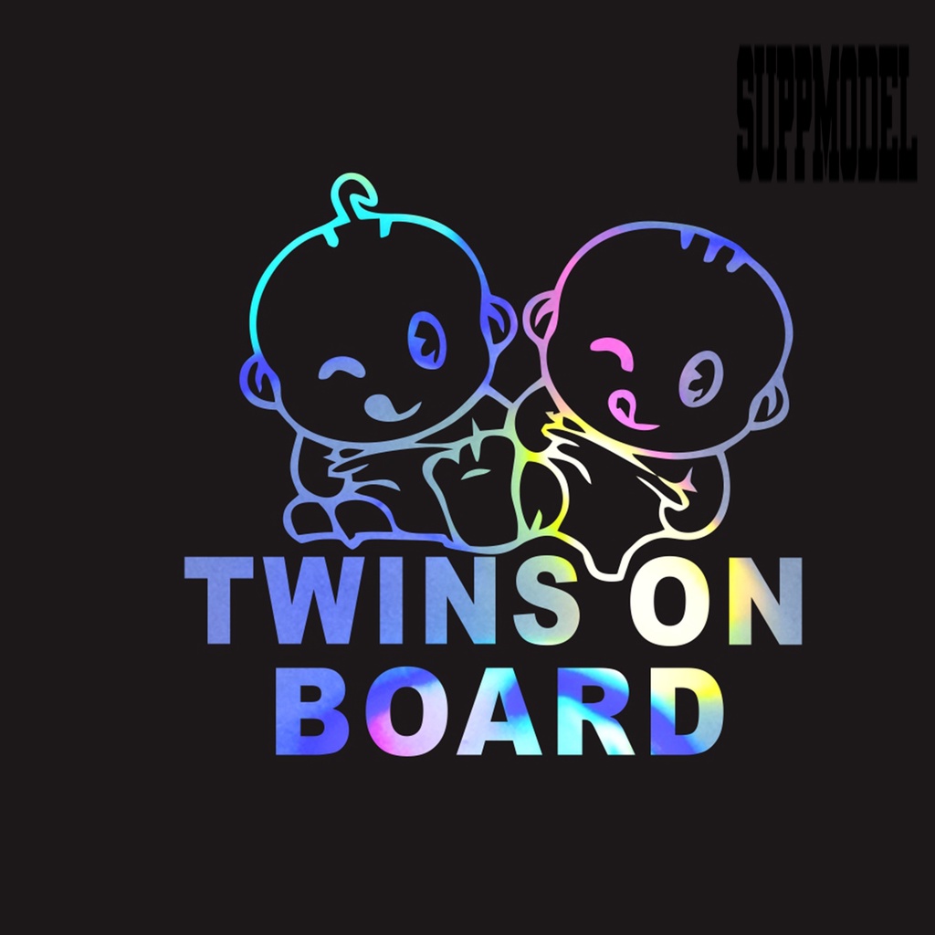 Stiker Motif BABY ON BOARD Warna Cerah Untuk Dekorasi Mobil