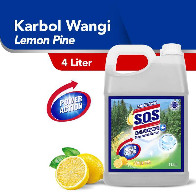 KARBOL SOS PEMBERSIH LANTAI SEREH LEMON 3.6 LITER JERIGEN KARBOL WANGI ANTI BAKTERI