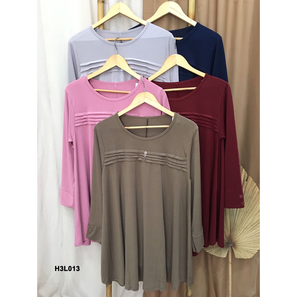 Atasan Blouse Wanita Jersey Adem dan Melar Jumbo BigSize XXXL BB 70-100kg LD 104-140cm Polos Casual Korean Style Kekinian Murah