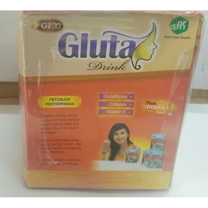 

gluta drink kotak box sachet nutrisi susu diet slimming asli alami bpo yantishopz