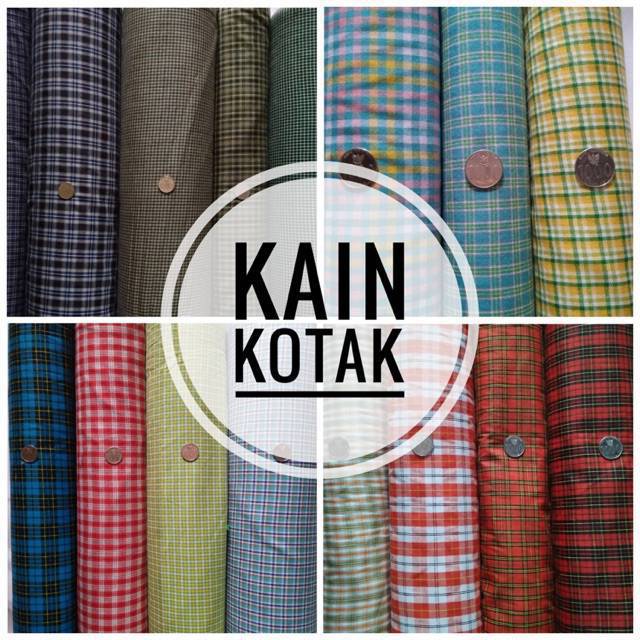 Kain Motif Kotak Seragam Shopee Indonesia