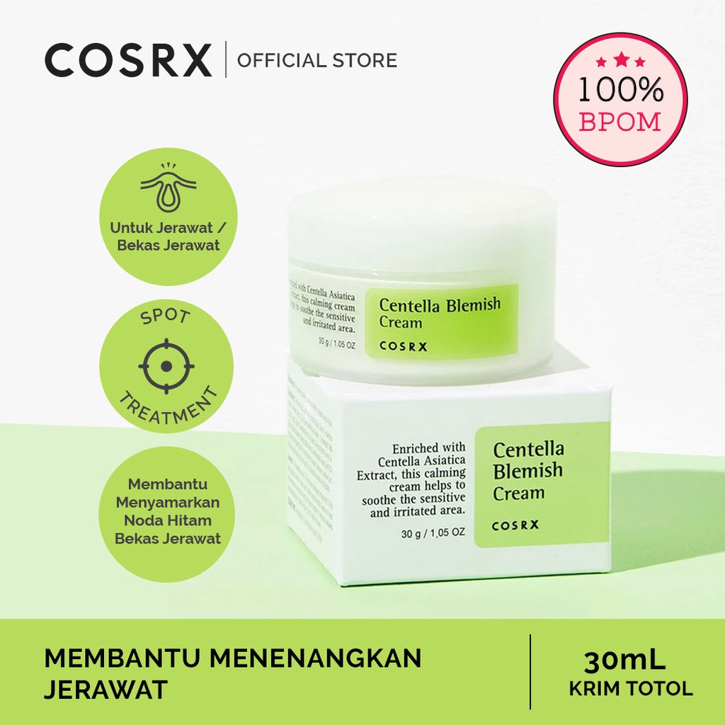 ⭐ BAGUS ⭐ COSRX Centella Blemish Cream Skin Care - 30 ML (Krim Untuk Kulit Berjerawat &amp; Sensitif)