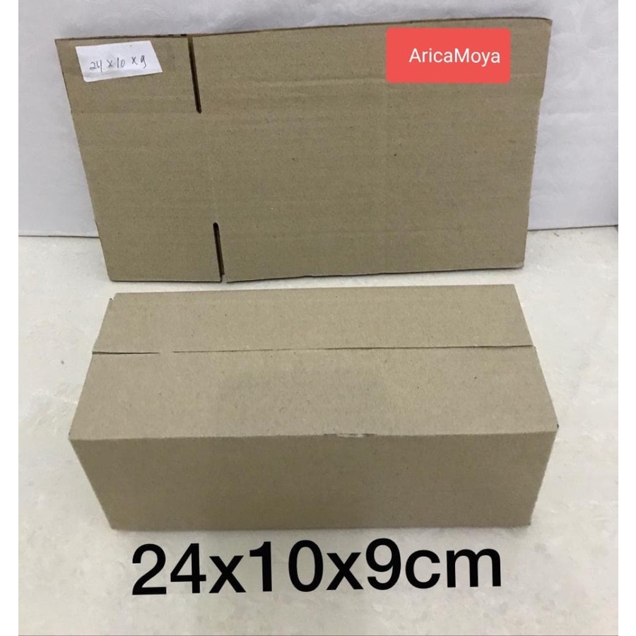 

kardus/karton/box uk. 24x10x9 cm untuk packing, luar polos dalam ada tulisan