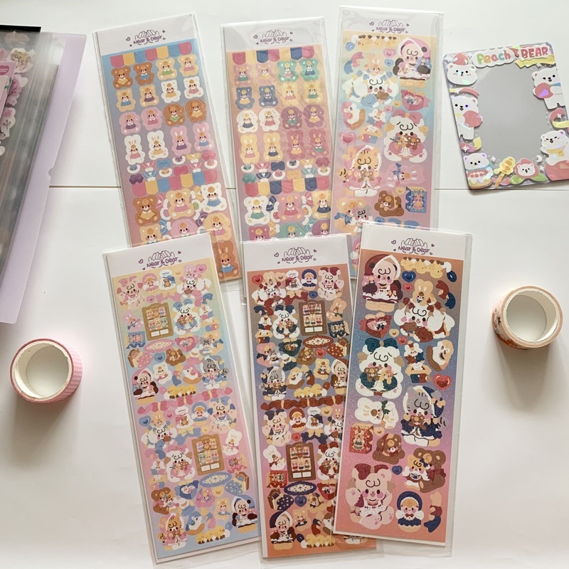 

sticker near & dear confetti deco photocard glitter korean readystock B410