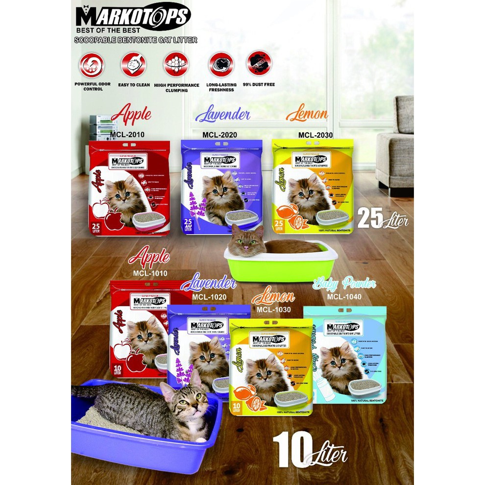 Pasir Kucing wangi MARKOTOP 25 Liter