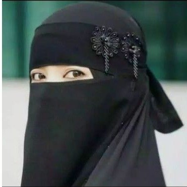 NIQAB BUNGA/BANDANA CADAR MANIK/NIQOB BUNGA