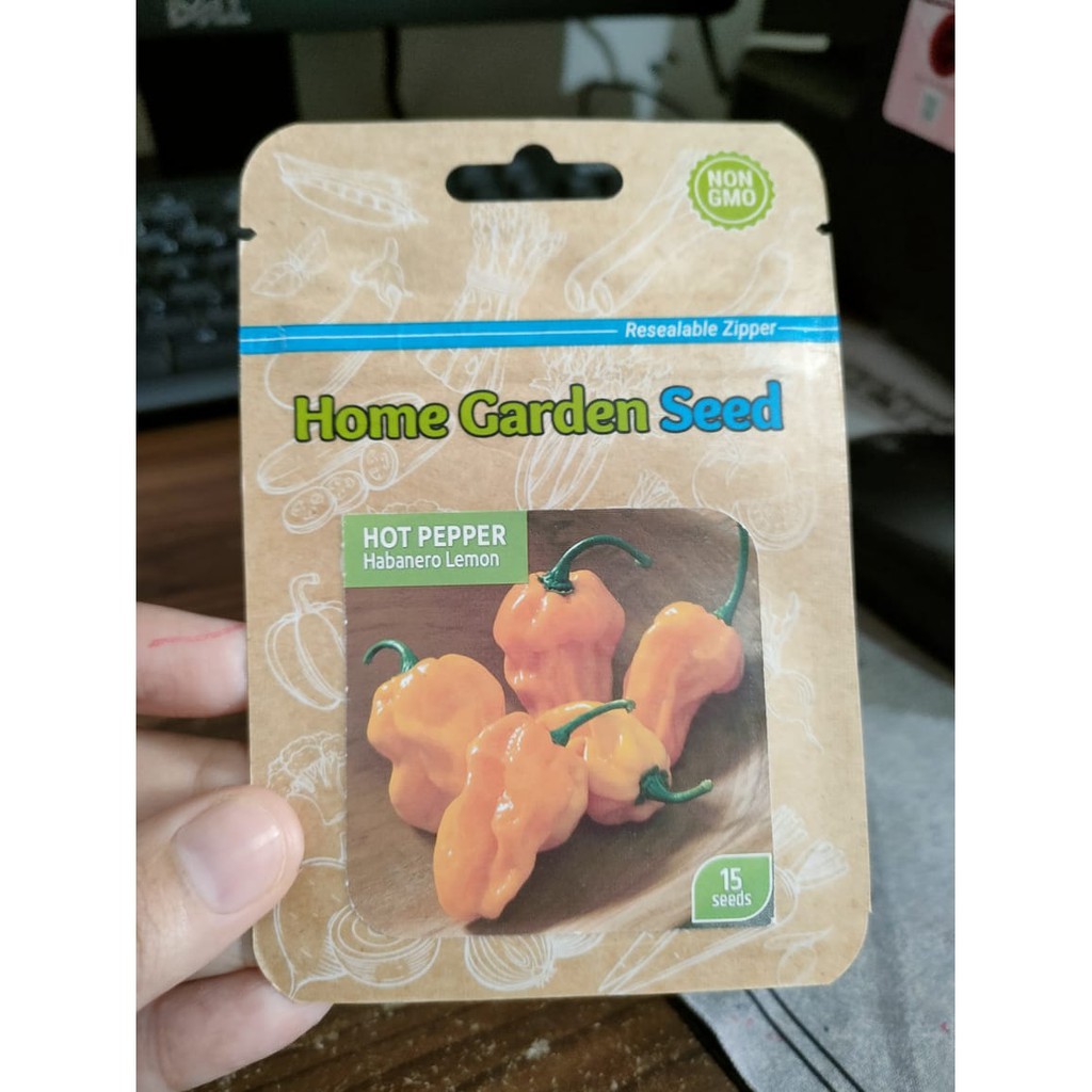 HGS - benih cabe HABANERO LEMON isi 15 biji - biji cabe unik - benih hot pepper