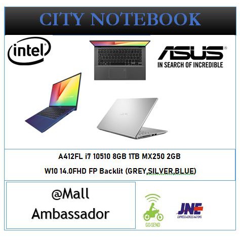 Laptop Asus Vivobook A412FL i7 10510 8GB 1TB MX250 2GB W10