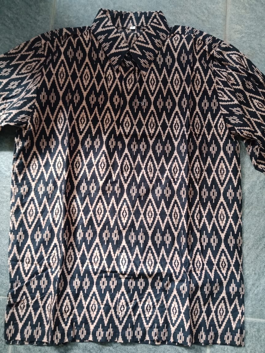 Kemeja Batik Pria Lengan Panjang Size M L Xl Xxl Bswart Batik Hrb026 Kenango Panjang Padi