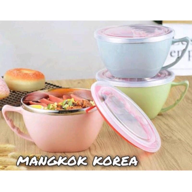 Mangkok korea stainless | mangkok korea tutup udara | mangkuk makan | mangkok indomie