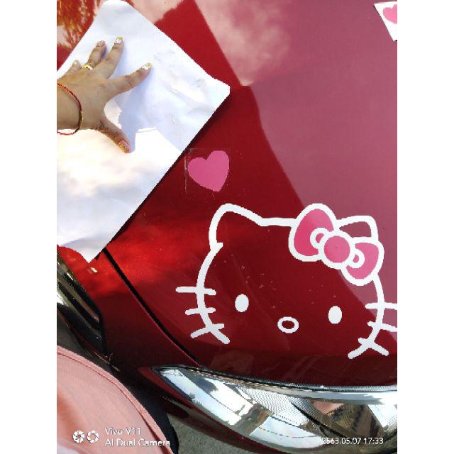 Stiker Hello Kitty Mobil Cutting Sticker Hello Kitty Kaca Mobil Helo Kity