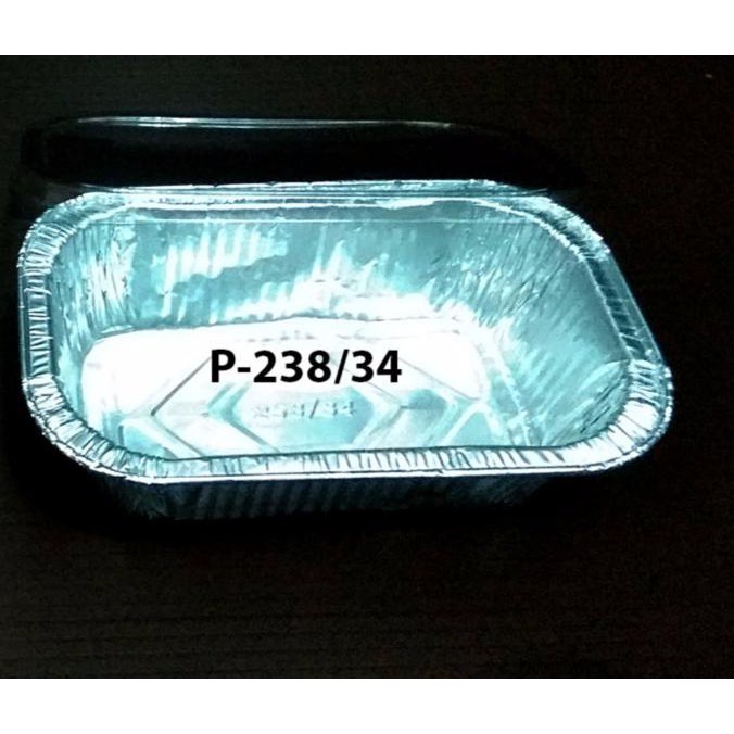 Aluminium foil Pie Makaroni Persegi P-258/34.16B + Tutup