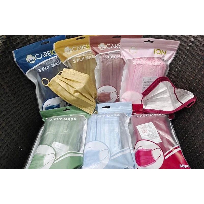 Careion Disposable Earloop 3 ply 50 pcs / Masker Careion Earloop / Masker Careion 3 ply / Masker Car
