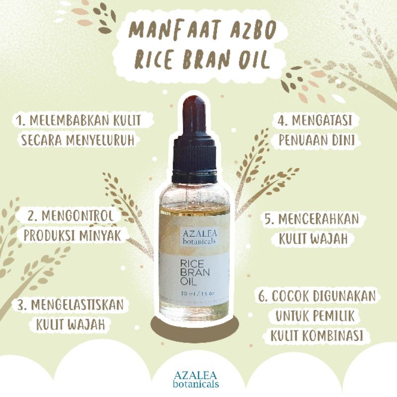 RICE BRAN OIL AZBO / FACE OIL / SERUM OIL WAJAH