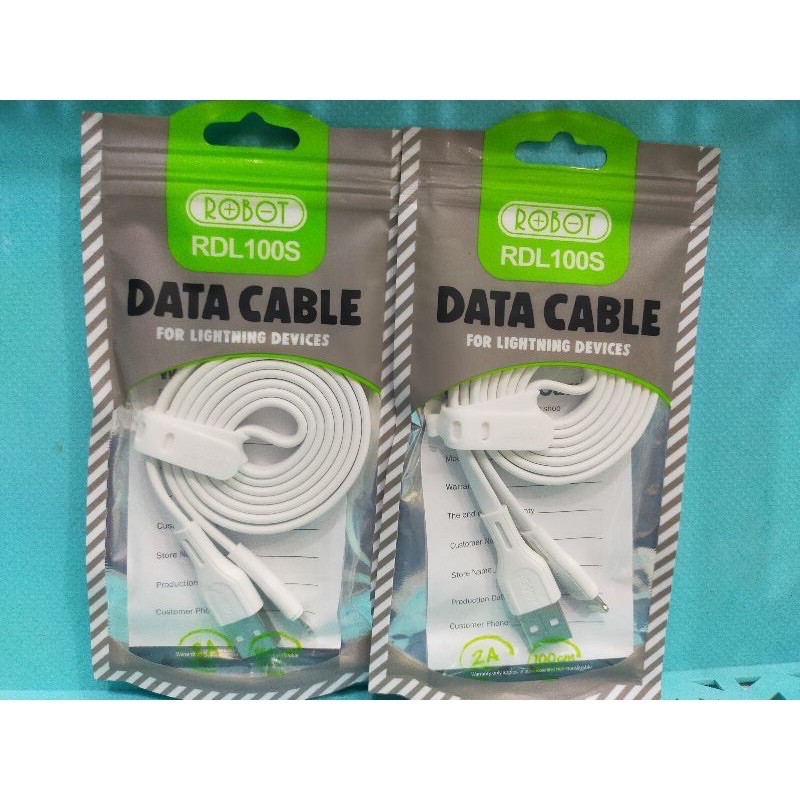 Cable Data Robot RDL100S 2A 100CM Iphone Lightning Kabel USB RDL100 Original Robot Kabel Charger original garansi