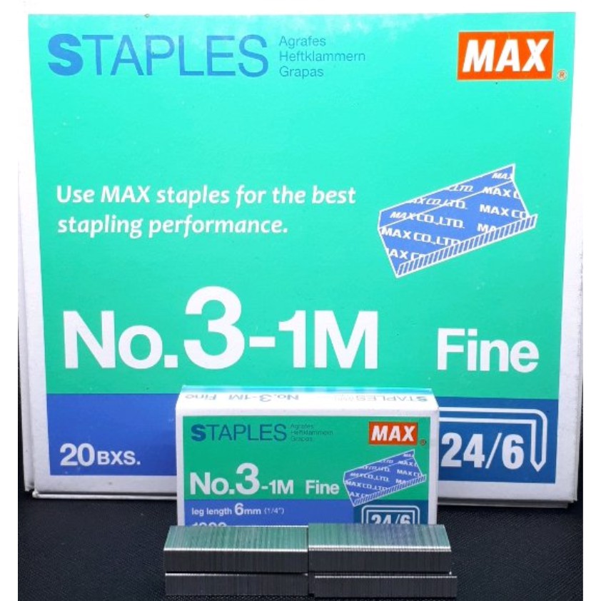 

ISI STAPLES MAX NO.3 - 1M (24/6-1M)