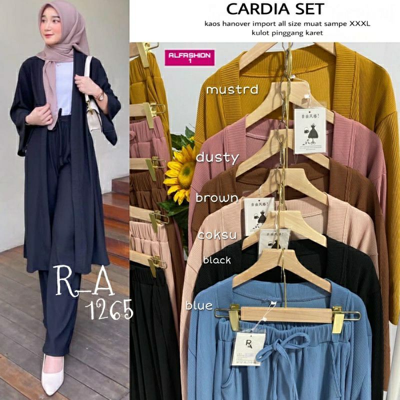 SETELAN KARDIGAN ALL SIZE SUPER CANTIK MODIS FIT XXXL LD 110-130 BAHAN KAOS HANOVER IMPORT TERMURAH KEKINIAN OOTD