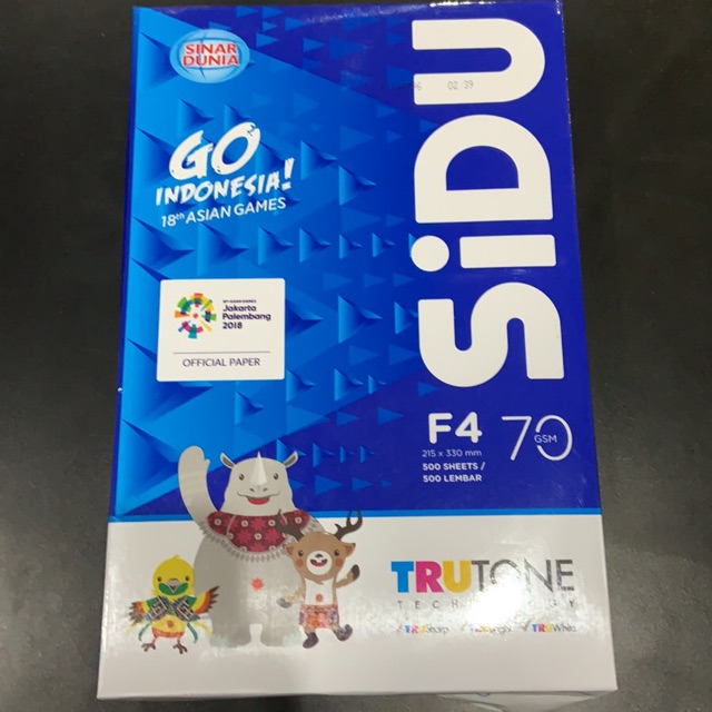 

SINAR DUNIA Hvs Folio F4 70 Gr 1 Rim Kertas Print Kuliah