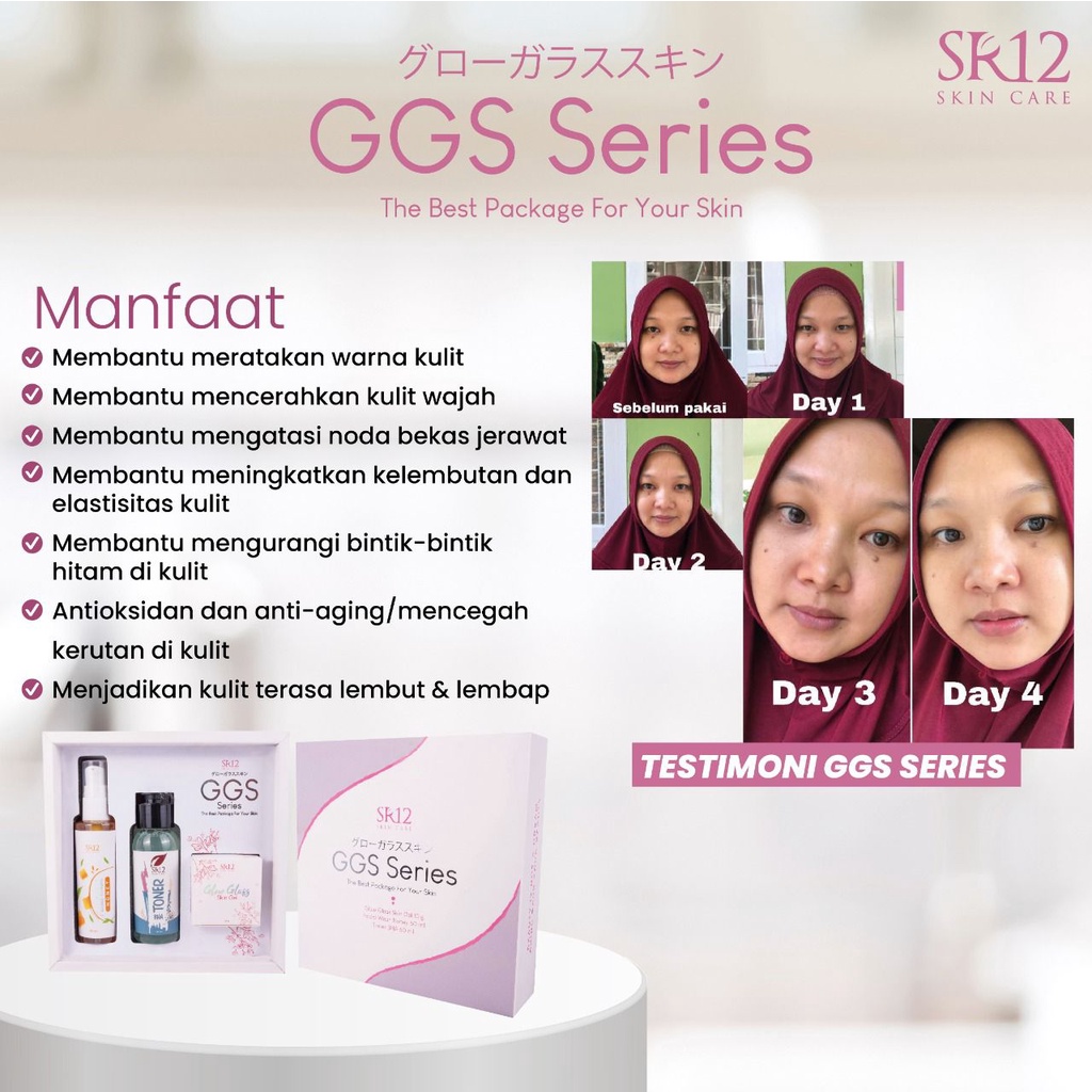 Glow Glass Skin GGS SR12 Cream Wajah Glowing Putih Cerah Alami BPOM