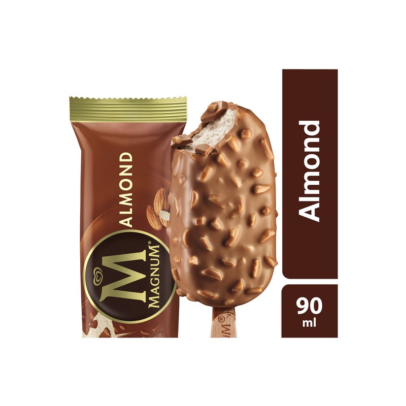 

WALLS MAGNUM ALMOND 90ML ICE CREAM MAGNUM ES KRIM PER STICK WALL'S