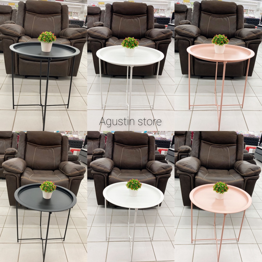 meja teras bulat dengan tray/meja kafe/meja sudut informa