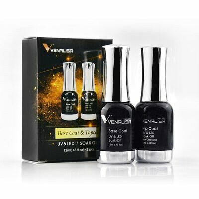 Kutek Gel Nail Polish Venalisa Base Coat &amp; Top Coat Nail Gel polish / UV GEL POLISH 12ML