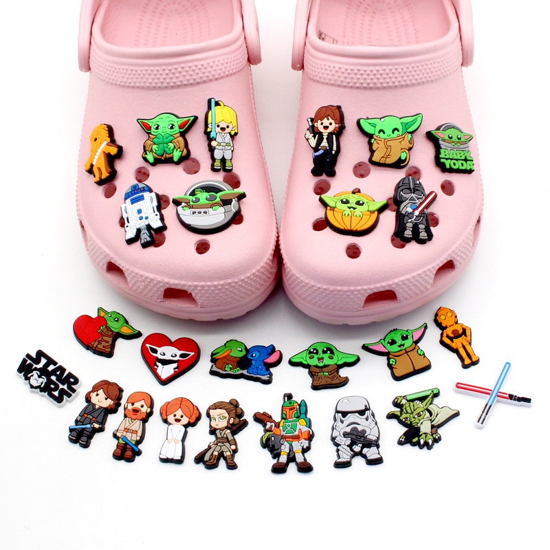 perang bintang Crocs Jibbitz wanita charms sandal star war DIY pin Aksesoris pria Bahan Untuk Dekorasi Sepatu Hadiah anak