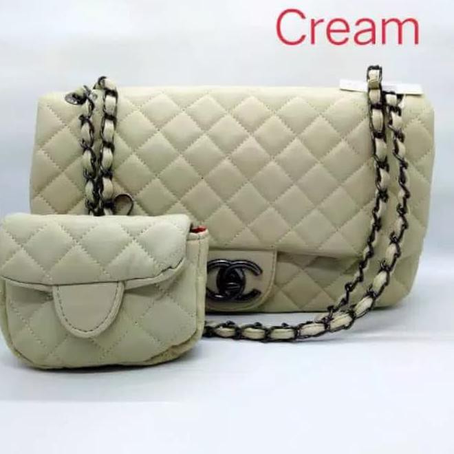 Xmts Tas Slempang Wanita Slingbag Import Batam Bag Tas Cewek Chanel - Hitam Ihc7