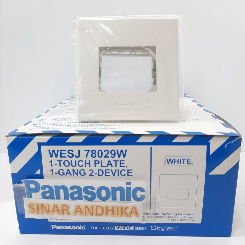 FRAME SAKLAR 1 GANG 2 DEVICE PUTIH STYLE E PANASONIC WESJ 78029W