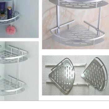 ☛ RAK SUDUT KAMAR MANDI 2 SUSUN ♪