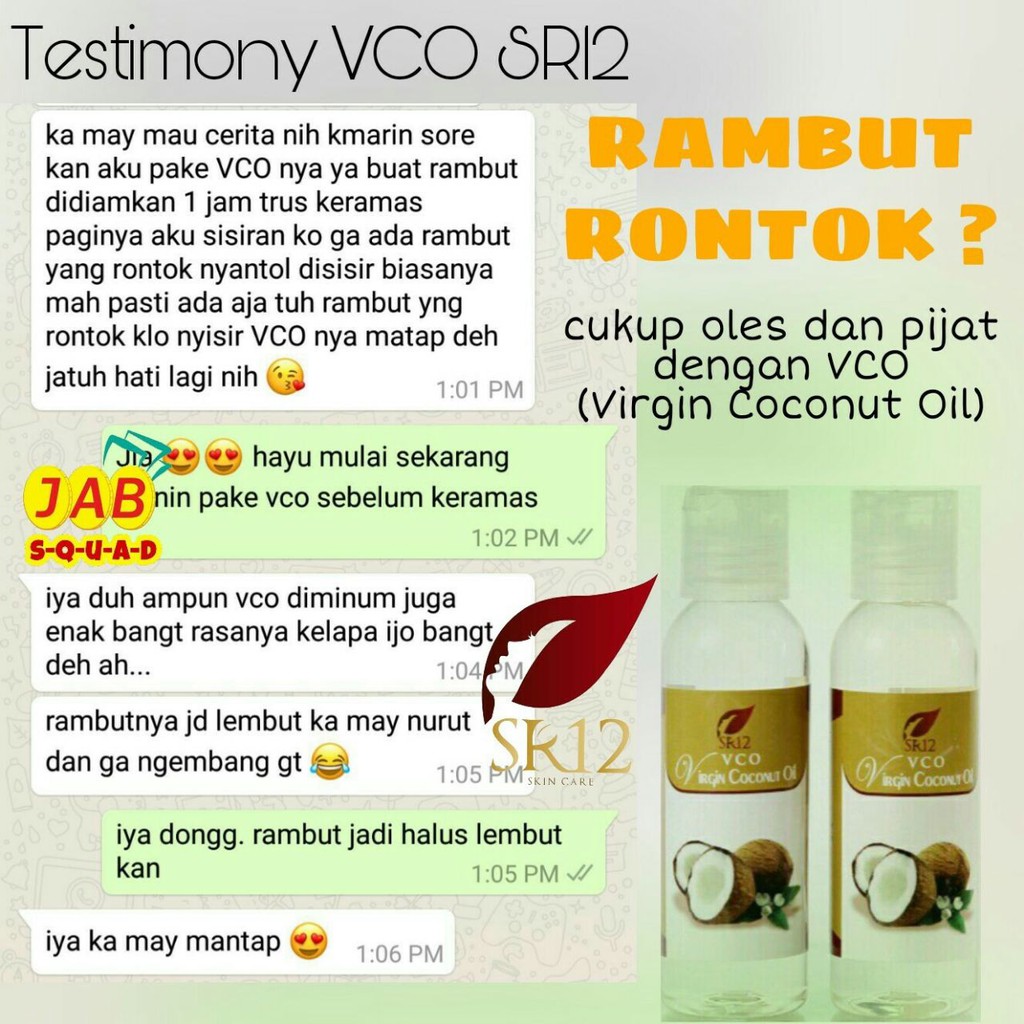 Jual Minyak Kelapa Vco Sr12 Perawatan Vitamin Penumbuh Rambut Rontok Obat Kutu Ketombe Alami Bpom 100 Ml Indonesia Shopee Indonesia