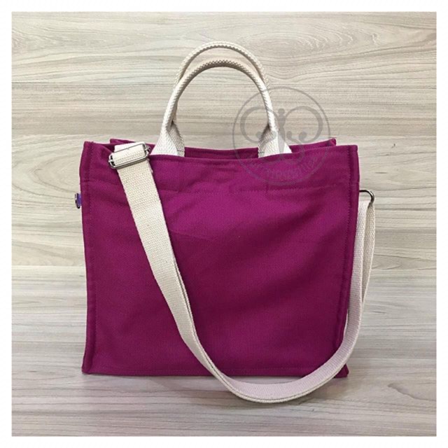Magenta Canvas Sling Bag