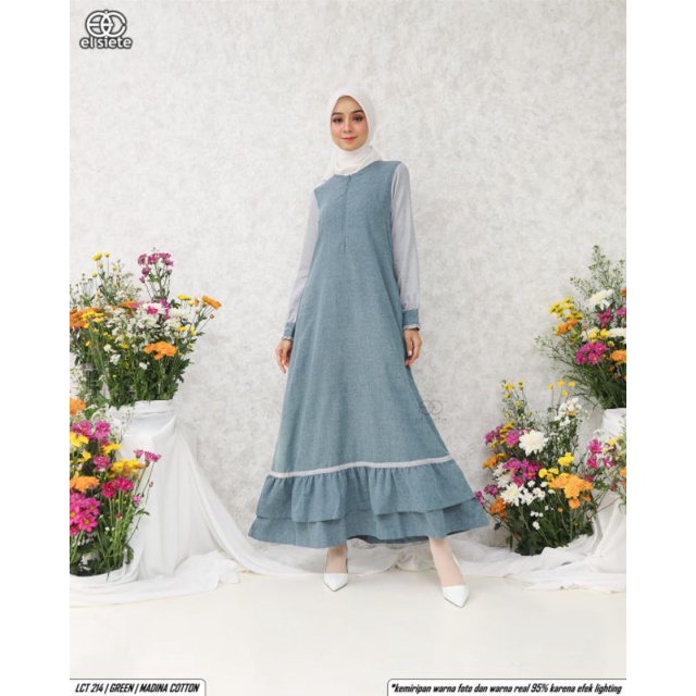 TERLARIS GAMIS LCT 214 by Elsiete - Gamis katun madina