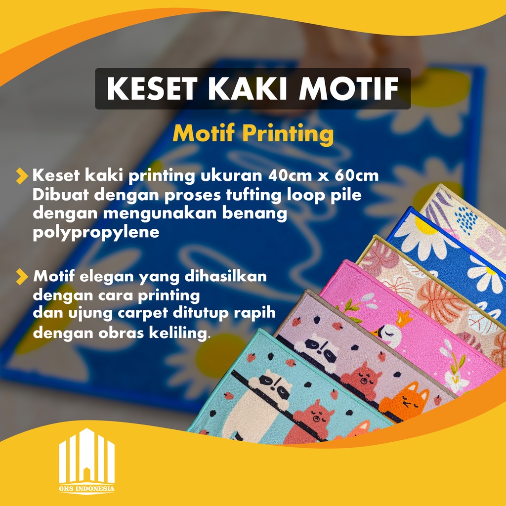 Keset Kamar Mandi Anti Slip Ukuran 40x60cm - Keset Karakter Keset Kaki