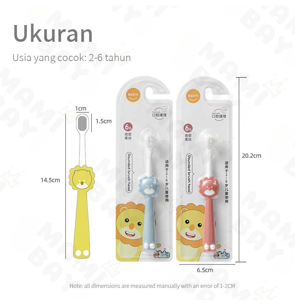 Mamibayi Sikat gigi anak bayi lembut baby toothbrush dengan sikat lidah