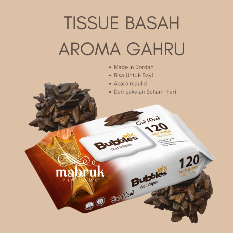 Tissue Basah Wet Wipes Mix Bubbles Tisu Baby Aroma Gahru Mawar Lavender