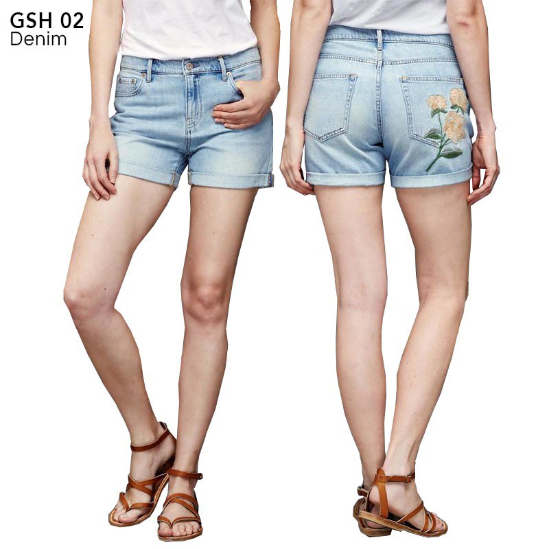 Embroidered Best Girlfriend Shorts Celana Jeans Pendek GAP Hotpants WANITA MURAH BRANDED