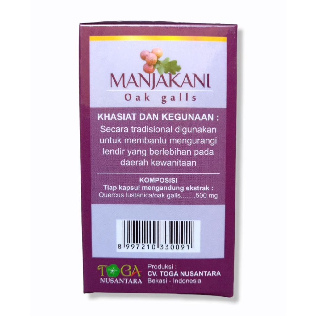Kapsul MANJAKANI Oak Galls TOGA NUSANTARA 50 KapsuL