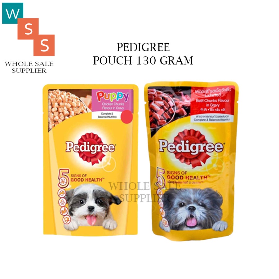 Makanan Anjing pedigree pouch 130gr all varian