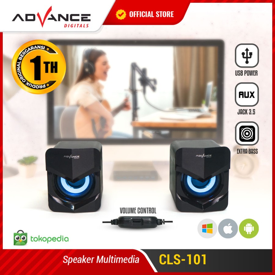 Advance Speaker Multimedia CLS-101 Super Bass 2.0 Channel speaker