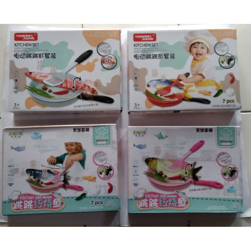 Mainan Kitchen Set ikan gerak+sangan