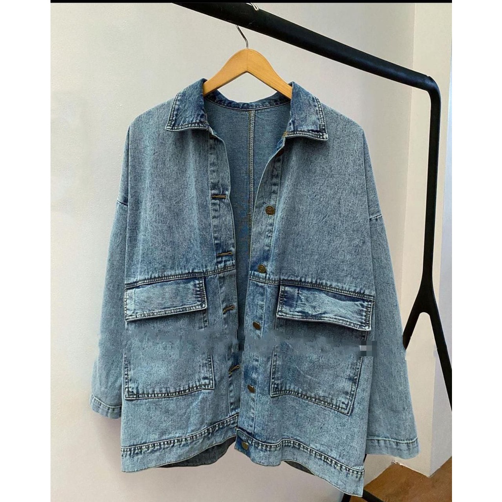 VINTAGE BAGGY JACKET DENIM OVERSIZE I JAKET JEANS JUMBO SHAKA LD 120 I JAKET OVERSIZED