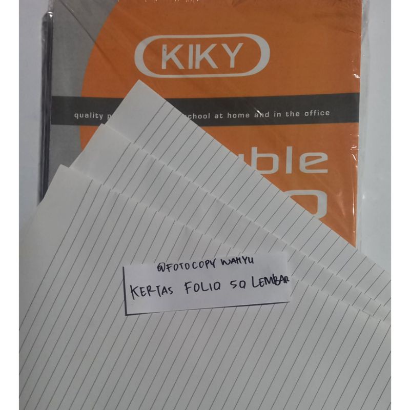 

KERTAS FOLIO BERGARIS. ECERAN 50 LEMBAR, HARGA PELAJAR