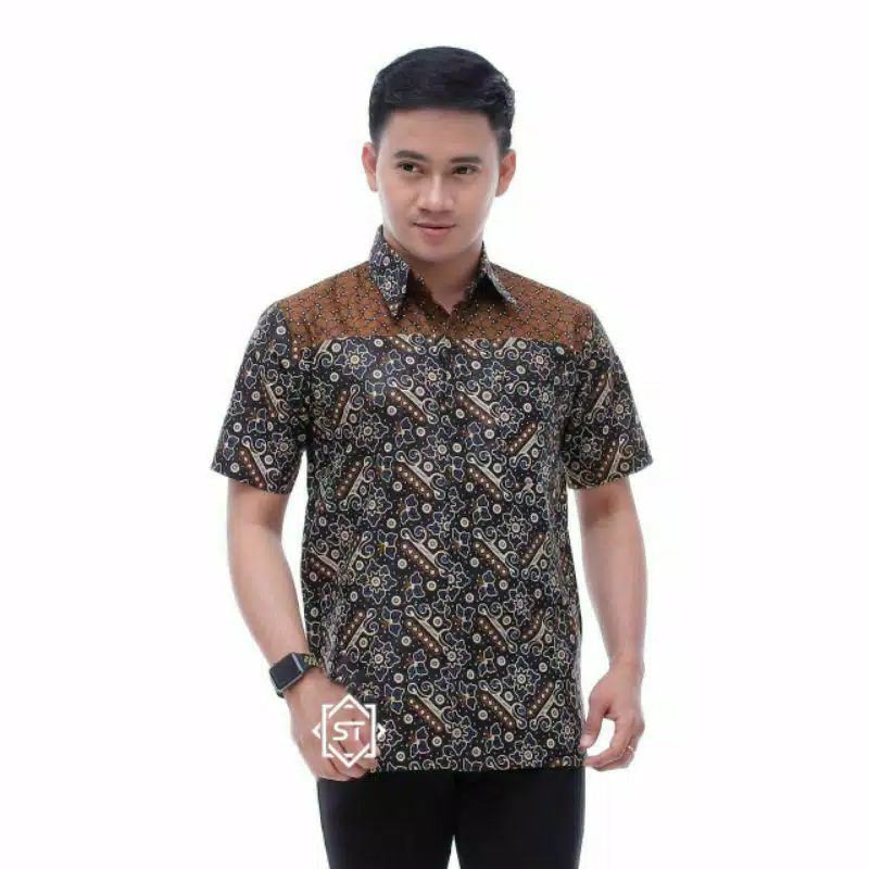 Hem Batik lengan pendek JUMBO size M L XL XXL 3XL 4XL 5XL Batik pekalongan murah kualitas ok