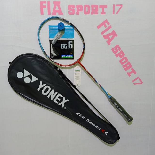 Raket badminton Yonex ArcSaber Fb biru merah