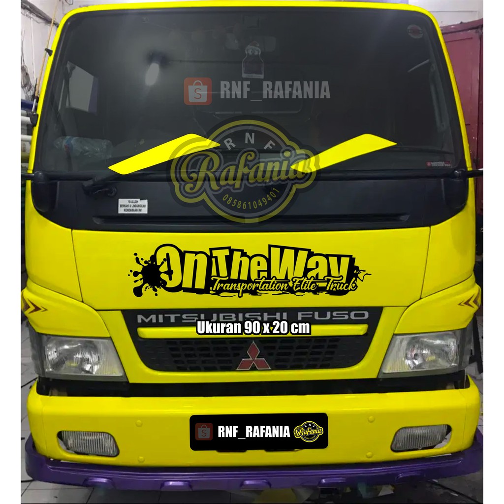 STICKER SEKOTLET  CUTTING KABIN CANTER TRUCK ON THE WAY MODEL BOLONG SATU WARNA