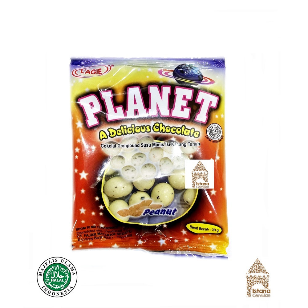 

L'agie Planet Cokelat isi Kacang Coklat Telur Puyuh Lagie 30 Gram