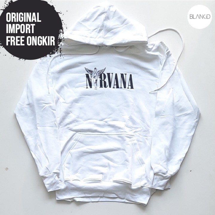 HOODIE HnM NIRVANA BLACK IN UTERO ORIGINAL - HOODIE HnM NIRVANA - JAKET H&M ORIGINAL - BLANK.ID